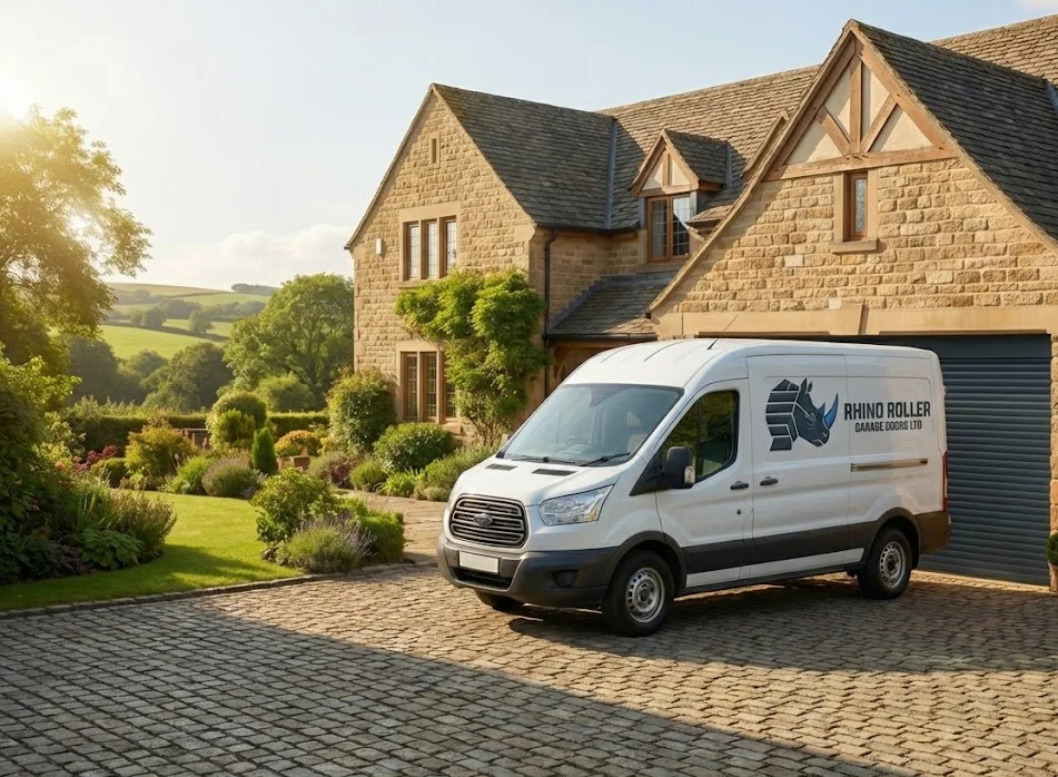 Rhino Roller branded van - professional garage door installation